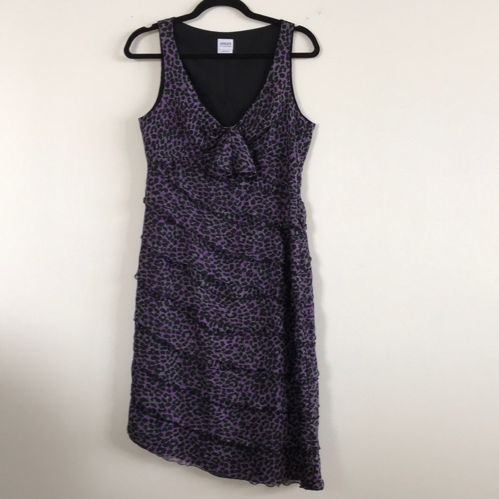 Armani Collezioni Leopard Animal Print Dress